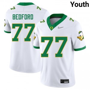 Youth Matthew Bedford White Oregon #77 Embroidery Jerseys 997672-862