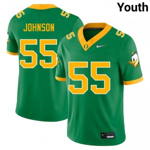 Youth Matthew Johnson Green Oregon #55 Limited Jersey 558662-443