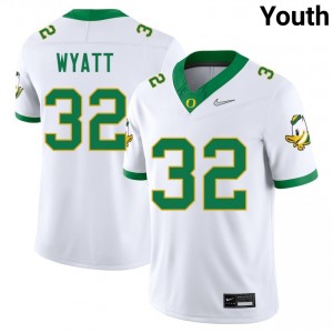 Youth Nasir Wyatt White The Ducks #32 NCAA Jerseys 568264-921