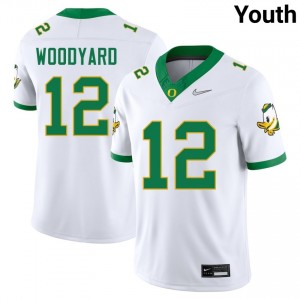 Youth Peyton Woodyard White UO #12 NCAA Jerseys 152023-459