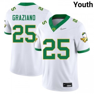 Youth Rocco Graziano White UO #25 Player Jerseys 791939-462