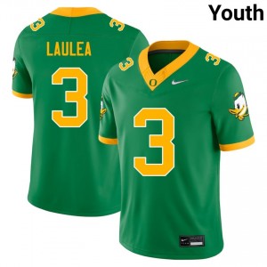 Youth Sione Laulea Green UO #3 High School Jersey 862920-360