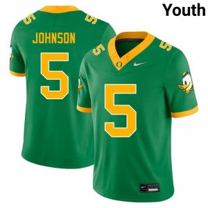 Youth Theran Johnson Green Oregon #5 Replica Jersey 320664-281