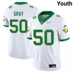 Youth Tionne Gray White The Ducks #50 Stitched Jerseys 660948-843