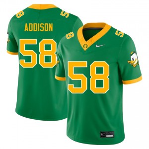 Men Ziyare Addison Green Oregon #58 NCAA Jersey 715080-733